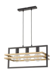 Lampa Wisząca Merci 3 Lampa Wisząca Czarny Złoty Sigma 32392