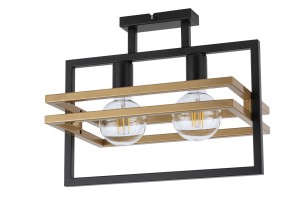 Plafon Merci 2 Plafon Czarny Złoty Sigma 32401
