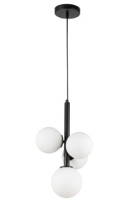 Lampa Wisząca Perla 4 Zwis Czarny Sigma 33487
