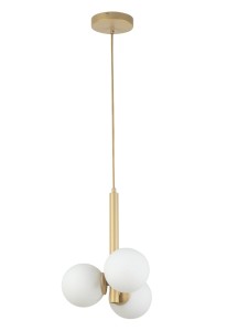 Lampa wisząca Perla 3 Zwis Złoty Beż G9 - Sigma