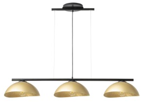 Lampa Wisząca Solar 3 S Czarny Klosz Złoty Sigma 40582