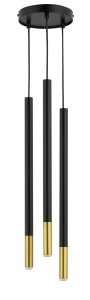 Lampa Wisząca Sopel Due 3 Czarny_Złoty Lampa Wisząca Sigma 33257