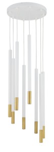 Lampa Wisząca Sopel Due 8 Biały_Złoty Lampa Wisząca Sigma 33240