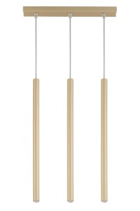 Lampa Wisząca Sopel 3 Prosty Złoty Mat Lampa Wisząca Sigma 33403