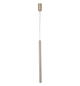 Lampa Wisząca Sopel 1 Prosty Złoty 100% Mosiądz Przewód Transparent Lampa Wisząca Sigma 33253