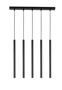 Lampa Wisząca Sopel 5 Prosty Czarny Sigma 33615