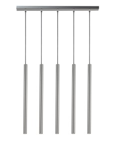 Lampa Wisząca Sopel 5 Prosty Srebrny Sigma 33618