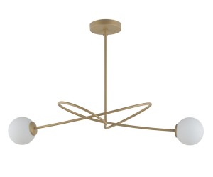 Żyrandol Velvet 2 Złoty Beż Sigma 33355