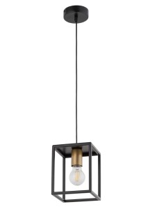 Lampa Wisząca Vigo 1 Czarny Złoty Lampa Wisząca Sigma 32353
