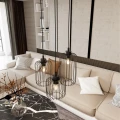 Lampa wisząca Emibi VANDER 3PREM BL