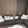 Lampa wisząca Emibi VANDER 3 BL GOLD