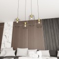 Lampa wisząca Emibi VANDER 4 BL GOLD