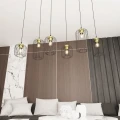 Lampa wisząca Emibi VANDER 6 BL GOLD