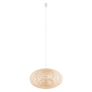 Lampa wisząca Rattan M naturalne drewno 1 pkt E27 - Nowodvorski