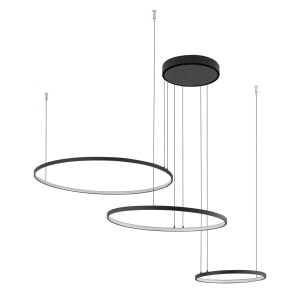 Lampa wisząca Circolo LED czarny LED zintegrowany - Nowodvorski