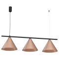 Lampa wisząca CAPITAL CZARNY-MIEDZIANY 3XGX53