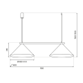 Lampa wisząca CAPITAL CZARNO-ZŁOTY 2XGX53