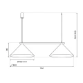 Lampa wisząca CAPITAL CZARNY-MIEDZIANY 2XGX53
