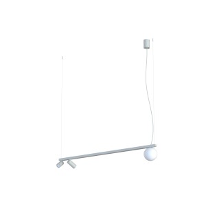 Lampa wisząca Fourty jedwabisty szary 3 pkt GU10 R35 i G9 - Nowodvorski
