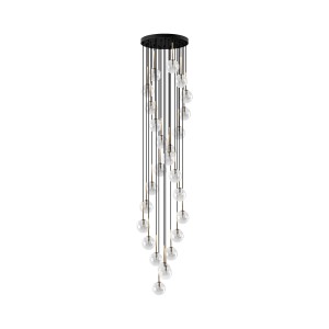 Lampa wisząca Aurora Transparent Czarny, Złoty 26x G9 - TK Lighting