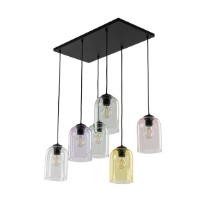 Lampa wisząca Molly Czarny 6x E27 - TK Lighting
