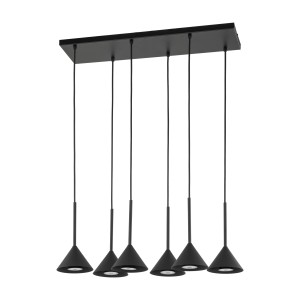 Lampa wisząca Cono Mini Black 6x GU10 - TK Lighting