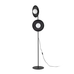 Lampa podłogowa Slate Black Glass 2x G9 - TK Lighting