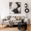 SLATE BLACK GLASS LAMPA PODŁOGOWA 2XG9