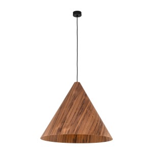 Lampa wisząca Solis Wood Dąb Czarny 1x E27 - TK Lighting