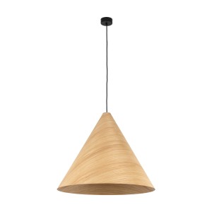Lampa wisząca Solis Wood Dąb Czarny 1x E27 - TK Lighting