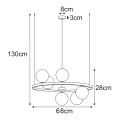 Lampa wisząca K-5695 z serii SATURNO