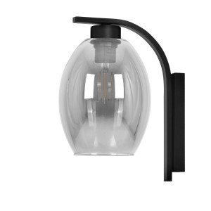 Kinkiet BALBO K-5723 Dymiony, czarny 1 źr., E27, 15W LED - Kaja