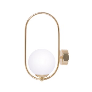Kinkiet RITUS K-5393 Złoty, biały 1 źr., E14, 10W LED - Kaja