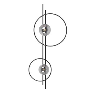 Kinkiet ASTRA K-5342 Grafitowy, czarny 2 źr., E14, 10W LED - Kaja