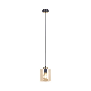 Lampa wisząca AURELIA K-5520 Czarny, złoty, bursztynowy 1 źr., E27, 15W LED - Kaja