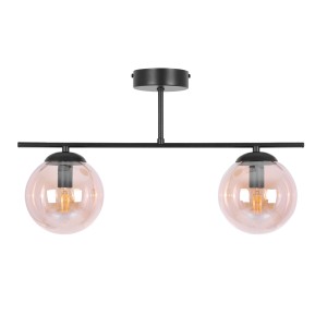 Lampa sufitowa DELTA K-5163 Czarny, bursztynowy 2 źr., E14, 10W LED - Kaja