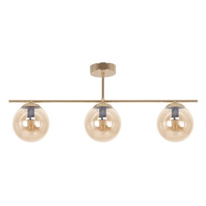 Lampa sufitowa GRAND K-5412 Złoty, bursztynowy 3 źr., E14, 10W LED - Kaja