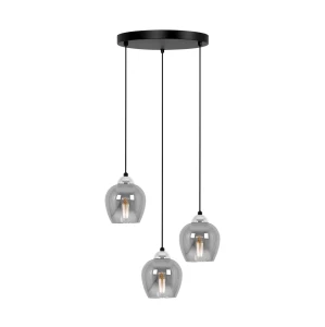 Lampa wisząca NIRA K-5611 Czarny, chrom 3 źr., E27, 15W LED - Kaja