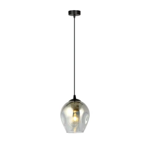 Lampa wisząca Istar czarny / klosz grafitowy 1x E27 - Emibig