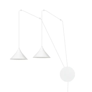 Lampa wisząca Abramo biały 2x E27 - Emibig