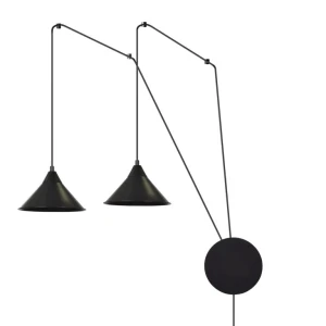 Lampa wisząca Abramo czarny 2x E27 - Emibig