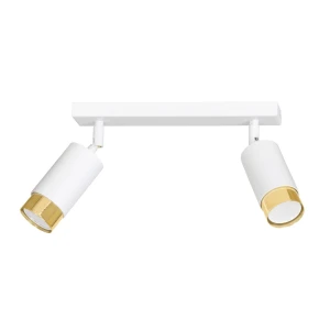 Lampa sufitowa Hiro biały/złoty 2x GU10 - Emibig