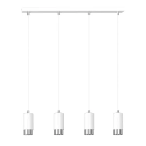 Lampa wisząca Fumiko biały/chrom 4x GU10 - Emibig