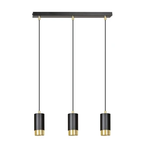 Lampa wisząca Fumiko czarny/złoty 3x GU10 - Emibig