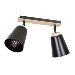 Lampa sufitowa Atlas czarny 2x E27 - Emibig