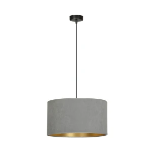 Lampa wisząca Hilde czarny / klosz szary 1x E27 - Emibig