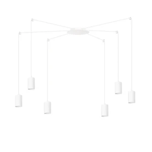 Lampa wisząca Traker biały 6x GU10 - Emibig
