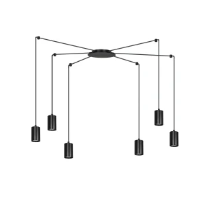 Lampa wisząca Traker czarny 6x GU10 - Emibig