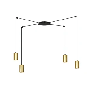 Lampa wisząca Traker czarny/złoty 4x GU10 - Emibig