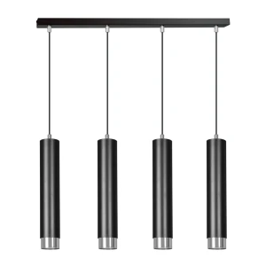 Lampa wisząca Kibo czarny/chrom 4x GU10 - Emibig